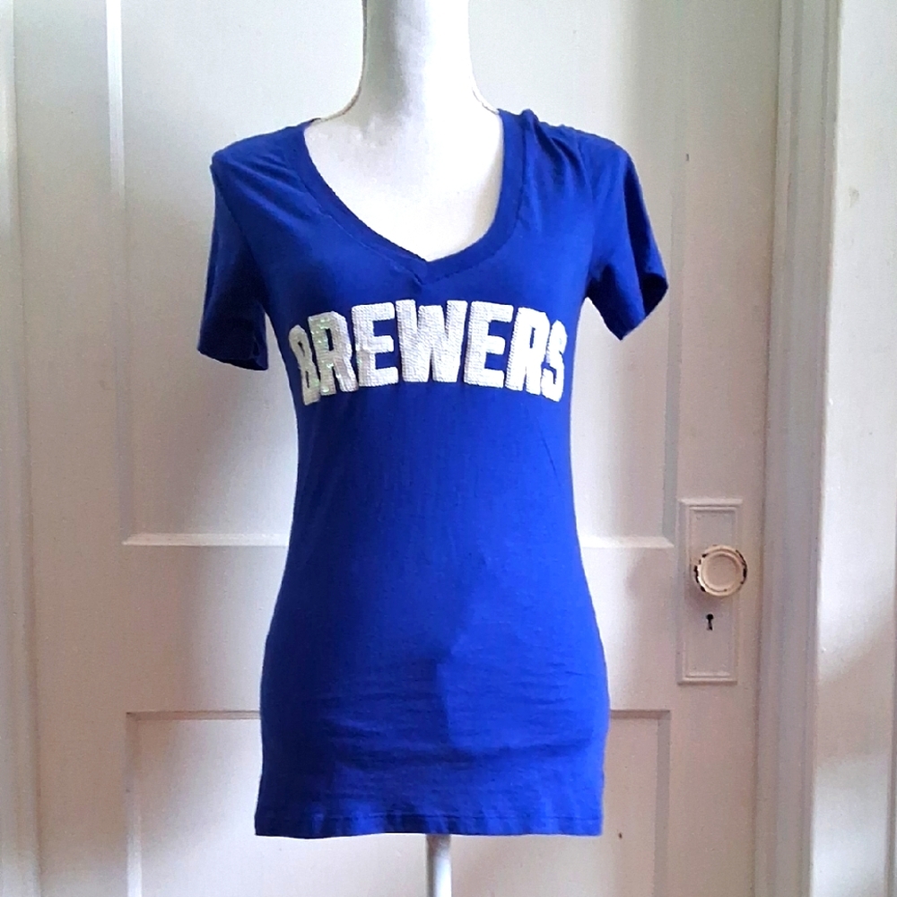 PINK Brewers Sequins Tee Shirt